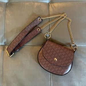 Brown mini crossbody bag